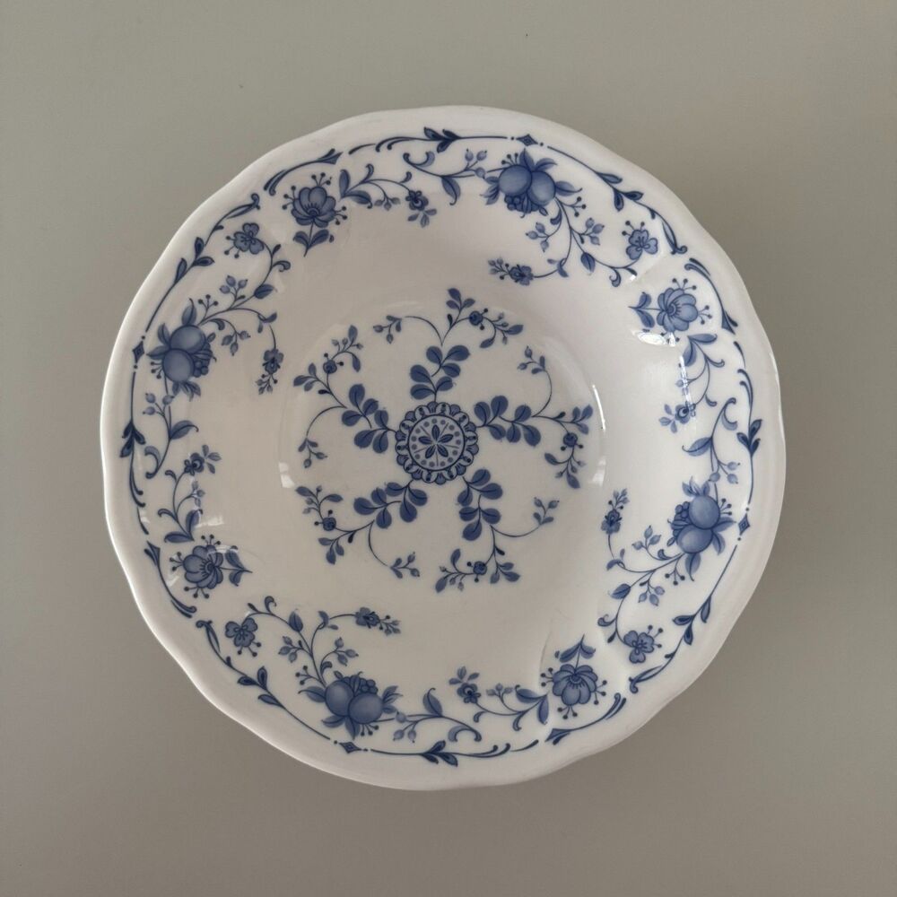 Vintage Epoch Blue & White Floral Porcelain Bowl Indonesia 7” Bowl